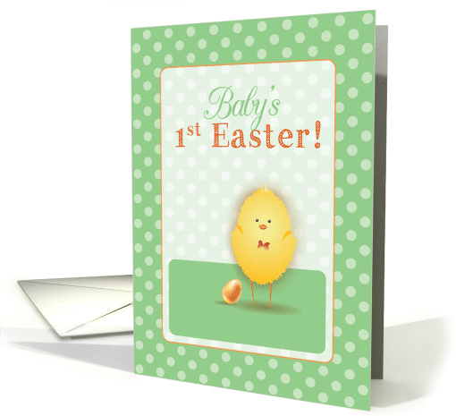 Babys First Easter Cute Chick With Egg card (1248294)
