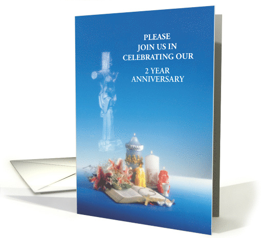 Church 2 Year Anniversary Invitation Cross Candles and... (1248320)