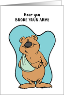 Broken Arm Bear Get Well card