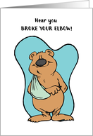 Broken Elbow Bear Get Well Wishes card