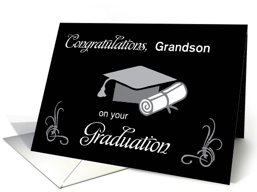 Custom Relationship Graduation Congratulations Black Gray card
