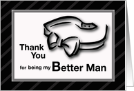 Better Man Wedding Thank You card