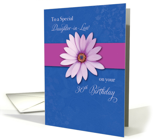 Daughter in Law 30th Birthday Daisy on Pink and Purple card (1291574)