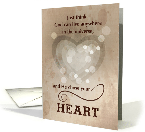 Heart Religious Encouragement With Grunge Look. card (1293276)