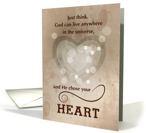 Heart Religious Encouragement With Grunge Look. card (1293276)