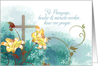 St Peregrine Patron Saint of Cancer Prayer card