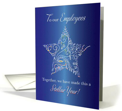 Employees Holiday Star Blue card (1301008)