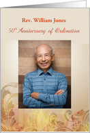 Custom Photo and Name 50th Ordination Anniversary card