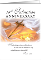 15th Ordination Anniversary Cross Candle card