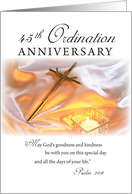 45th Ordination Anniversary Cross Candle card