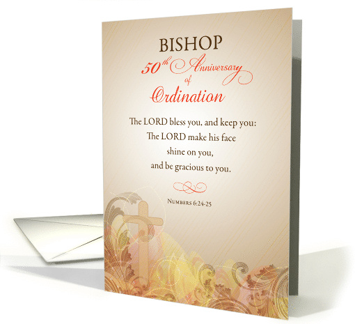 Bishop 50th Ordination Anniversary Blessing card (1308940)