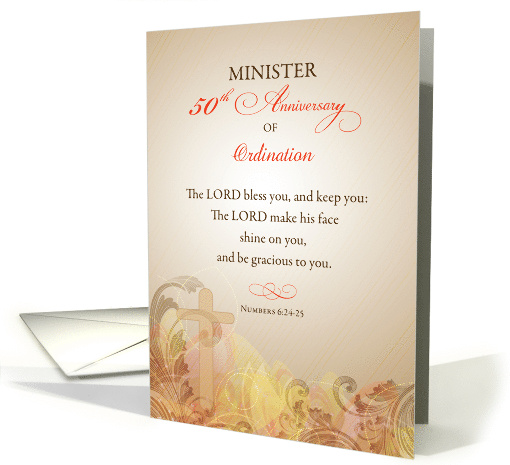 Minister 50th Ordination Anniversary Blessing card (1308972)