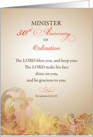 Minister 50th Ordination Anniversary Blessing card