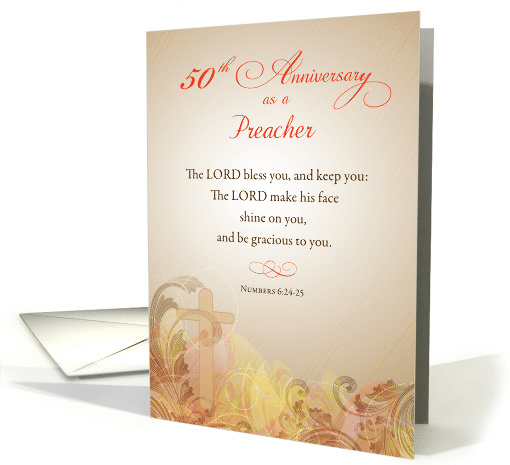 Preacher 50th Anniversary Ordination Blessing card (1309028)