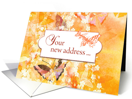 New Address Butterflies Assisted Living card (1319216)