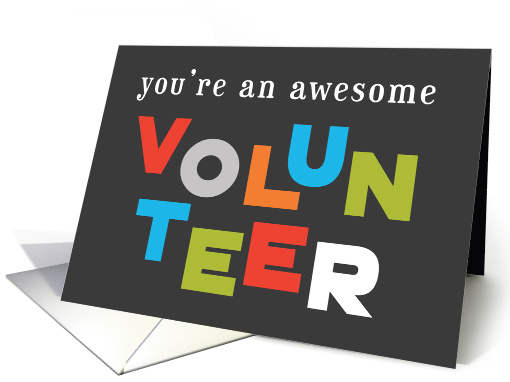Awesome Volunteer Appreciation card (1327398)