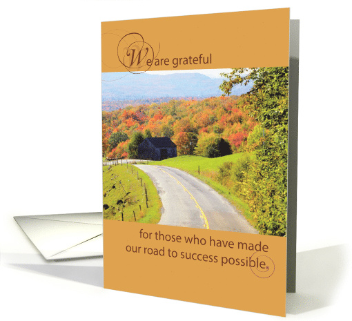 Employees Thanksgiving Road Business card (1334030)