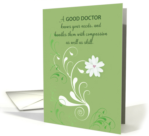 Doctor Thank You Green Swirls card (1338104)