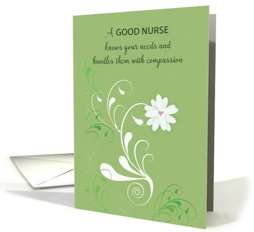 Nurses Day Thank You from all of Us Group Green Swirls card (1338106)