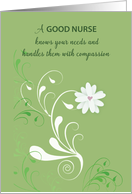 Nurses Day Thank You from all of Us Group Green Swirls card