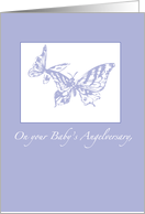 Angelversary Anniversary of Loss of Baby Purple Butterflies card