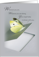 Angelversary Remembrance Butterfly on Notebook card