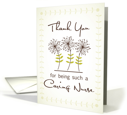 Thank You Caring Nurse Wild Flowers card (1351754)