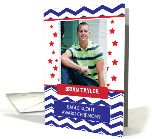 Custom Photo Eagle Scout Award Ceremony Invitation Personalized card