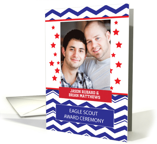 Custom Photo Eagle Scout Award Ceremony Program Personalized card