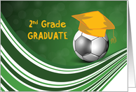 2nd Grade Graduation Soccer Ball and Hat card