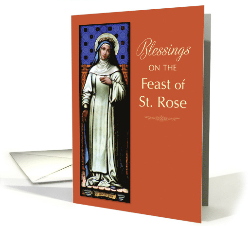 St Rose of Lima Patron Saint Feast Day Blessings card (1354162)
