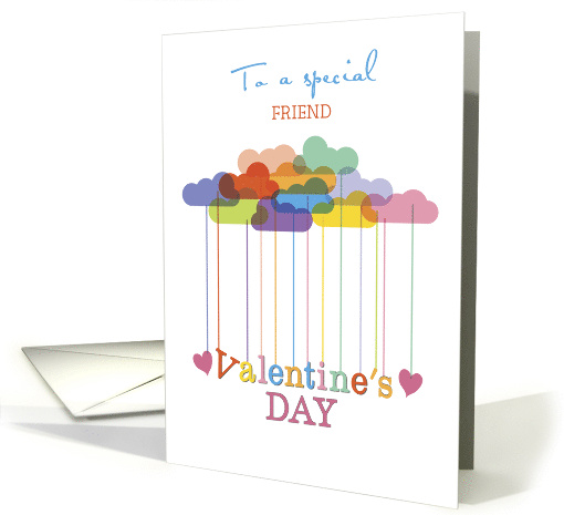 Friend Valentine Rainbow Clouds and Hearts card (1354526)
