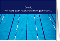 Thanks Swim Coach Swimming Pool card