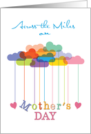 Across the Miles Cute Mothers Day Rainbow Clouds and Hearts card