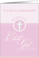 Goddaughter Baptism Congratulations Pink Child of God card