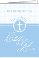 Godson Baptism Congratulations Blue Child of God card