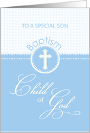 Son Baptism Congratulations Blue Child of God card