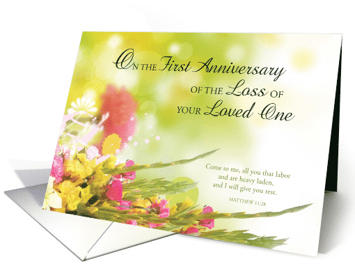 First 1st Anniversary of Loved Ones Death Religious... (1366894)