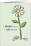 Mother’s Day Appreciation Religious Green Daisy Flower card
