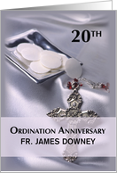 Personalized Name 20th Ordination Anniversary Congratulations Hosts card