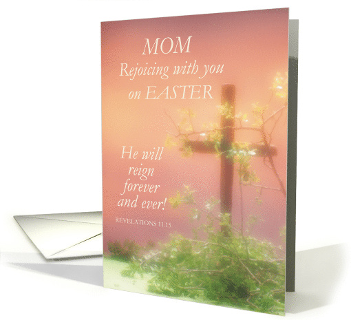 Mom Joy of Easter Religious with Cross card (1368478)