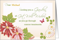 Cancer Treatments Custom Name Get Well Wishes Flowers Butterfly card