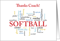 Thanks Softball Coach Words From Group Team Red card