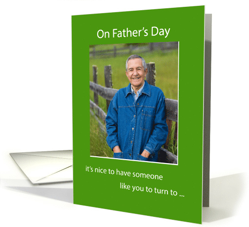 Custom Photo Fathers Day Like a Father on Green card (1378974)