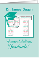 Custom Personalized Name Physical Therapy Graduation Congratulations card