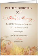 Custom Name Year 55th Wedding Anniversary Religious Lord Bless card