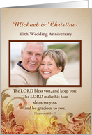 Custom Name Year Photo 40th Wedding Anniversary Religious Lord Bless card