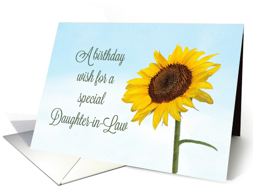 Daughter in Law Religious Sunflower Birthday card (1382440)