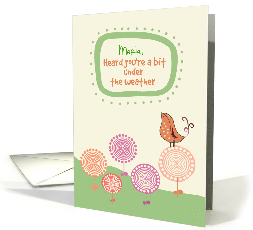 Custom Personalized Name Feel Better Cute Bird on... (1383824)