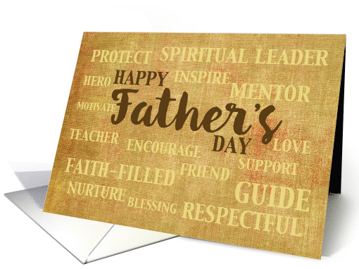 Religious Fathers Day Qualities of Father card (1384816)